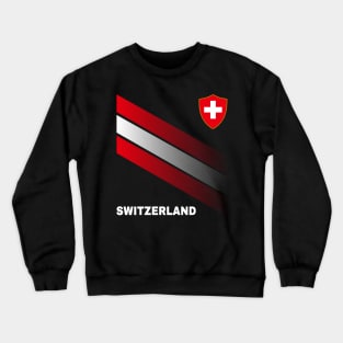 Vintage Switzerland Sunflower Flag Switzerland Soccer Lover Crewneck Sweatshirt